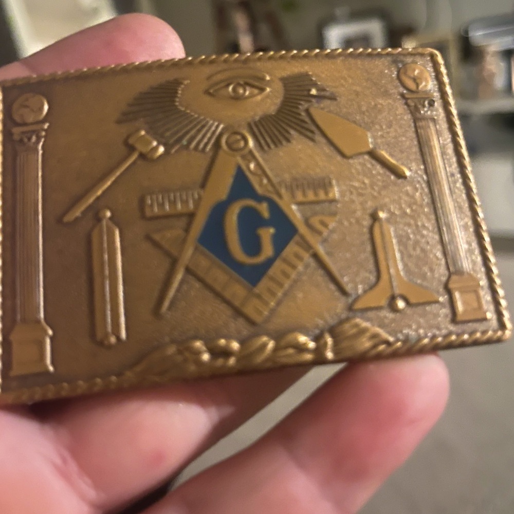 Vintage Masonic belt buckle